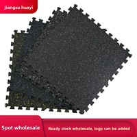 Tapis de sol de gym en caoutchouc épais de 15 mm et 20 mm, tapis de gym antidérapants, revêtement de sol en caoutchouc, dalles de sol en caoutchouc pour salle de sport avec clips