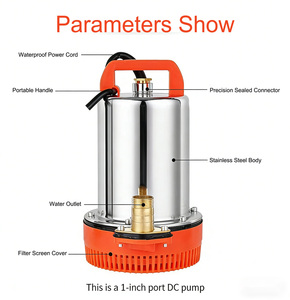 Portable 12V-60V Stainless Steel <b>Submersible</b> <b>Pump</b> for Domestic & Farm Irrigation Water-Saving System <b>Submersible</b> Design fo - Product Image 5
