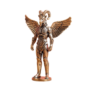 1 pieza de latón, figura de hombre diablo oveja inmortal, estilo retro, decoración cultural y de regalo, mascota de té de escritorio, adorno artesanal - Product Image 4