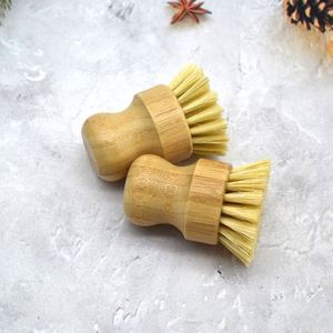 Kitchen Bamboo Dish <b>Scrub</b> <b>Brushes</b> Wooden Cleaning Scrubber with Natural Bristles - Product Image 6