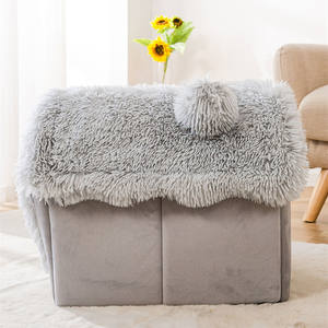 Plüsch Haustier Hunde betten vollständig geschlossen Warm Winter Katze Hunde bett Großhandel Faltbare Zwinger Große Hundehütte - Product Image 6