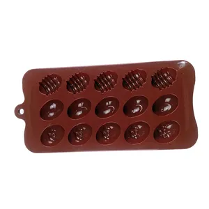 Factory Supplier 15 Cavity Ice Maker Non-stick Food Grade Silicone Ice Ball Making Mold Tray