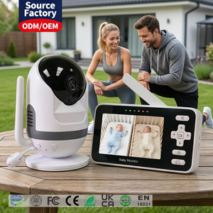 OEM ODM Non <b>WiFi</b> Baby Monitor 4" IPS Screen Pan-Tilt-Zoom <b>Camera</b> 1000ft Range Wireless Video Babyphone 3000mAh Battery VOX Mode - Product Image 1