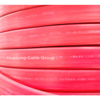 0.6/kV personnalisé 4X35mm2 4X50mm2 classe 5 conducteur en cuivre Flexible plat câble en caoutchouc de Silicone haute température