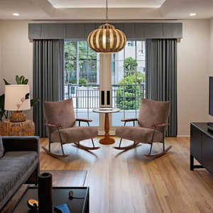 Sillón Reclinable Moderno para Interiores, con Reposabrazos de Madera Maciza, Patas de Metal y Tapicería, para Sala de Estar o Dormitorio - Product Image 6