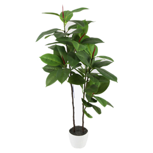 Planta verde falsa grande realista de 180CM y 6 pies de altura al por mayor barata <span class=keywords><strong>en</strong></span> maceta árbol de goma Artificial para decoración de exteriores e interiores - Product Image 2