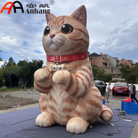 Chat géant gonflable personnalisé, adorable chat tigré orange assis, dessin animé pour événement extérieur, décoration de centre commercial, affichage publicitaire