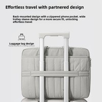 Maletín de Hombro para Portátil de 15-16 Pulgadas, de Nylon Delgado y Carcasa Rígida, Gran Capacidad, Diseño Simple y Moderno para Viajes