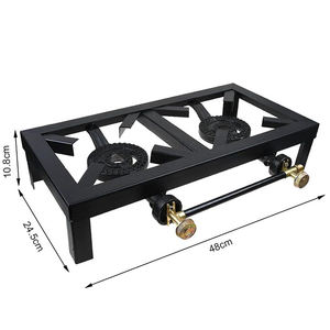 Cuisinière portable à gaz <span class=keywords><strong>propane</strong></span> à 2 brûleurs avec tuyau régulateur et tête <span class=keywords><strong>de</strong></span> brûleur <span class=keywords><strong>de</strong></span> barbecue pour le camping et la randonnée - Product Image 2