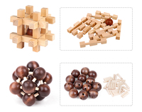 Vente en gros de blocs géométriques ronds à bas prix Jeu de bricolage Montessori Puzzle 3D en bois pour enfants