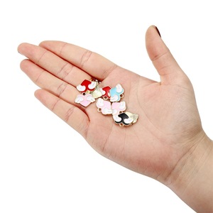 Colgantes de aleación con alas de corazón coloridas, tapas de cuentas y accesorios DIY para la fabricación de joyas - Product Image 4