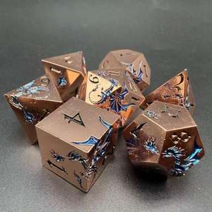 Juego de Dados Metálicos para DND, 7 Piezas, Aleación de Zinc, 16mm, Dados Poliédricos de Dragón para Juegos de Mesa <span class=keywords><strong>D</strong></span>&<span class=keywords><strong>D</strong></span> - Product Image 4