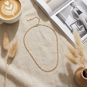 Collane Girocollo con Perline in Acciaio Inossidabile Placcato <span class=keywords><strong>Oro</strong></span> 18K Impermeabili, Gioielli alla Moda Geometrici di Tendenza - Product Image 4