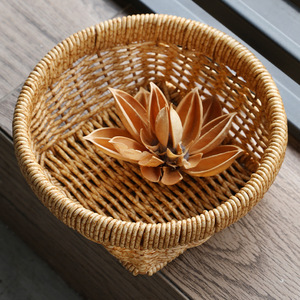 ตะกร้าหวายสานสไตล์นอร์ดิกสุดสร้างสรรค์กระเช้าผลไม้ขนาดเล็กทันสมัยกล่องขนมปีใหม่พร้อมกุญแจสำหรับเก็บอาหาร - Product Image 3