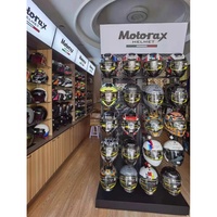 Support de sol sur mesure pour casque de moto, présentoir suspendu pour vente au détail
