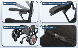<span class=keywords><strong>Fauteuil</strong></span> <span class=keywords><strong>roulant</strong></span> <span class=keywords><strong>électrique</strong></span> portable en alliage d'aluminium ultra <span class=keywords><strong>léger</strong></span> pliable pour personnes âgées - Product Image 6