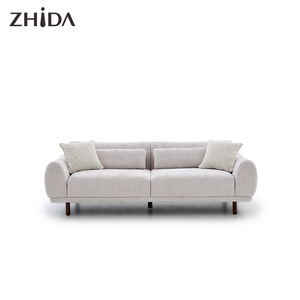 Designer italiano stile minimalista crema di sale marino <span class=keywords><strong>grande</strong></span> divano piatto curvo in tessuto irregolare combinazione di soggiorno - Product Image 4