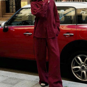 New Loose Long-sleeved Shirt <b>Pants</b> Women's Casual Set of 2 Sets Fashion - Product Image 6