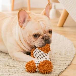 Juguete Masticable para Perros de Peluche con Sonido, Entrega Rápida, Material Seguro y No Tóxico, en Forma de Hueso, para Perros Pequeños y Medianos - Product Image 3