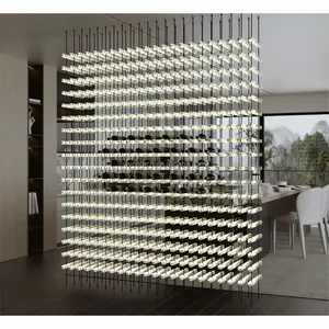 7 couleurs lumière LED 2 côtés verre haute qualité mural intégré taille debout personnalisée OEM conception affichage cave à vin