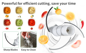 Electric Mini Food Chopper 250ML Portable Garlic Chopper with USB Charging Mini Food Slicer for Onion Vegetables Chili Ginger - Product Image 3