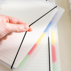 Matériau de couverture en PP transparent givré blanc pur de haute qualité Cahier à feuilles mobiles à reliure A5 - Product Image 4