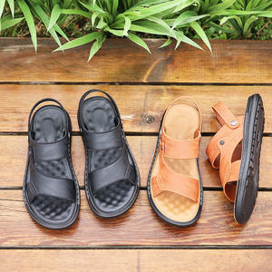 Sandales d'été pour hommes 2026 |   Sandales de plage en cuir véritable antidérapantes à semelle souple pour la conduite et les occasions décontractées - Product Image 3