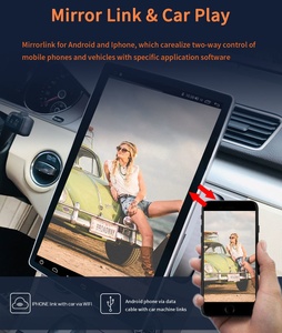 Autoradio Universale <span class=keywords><strong>2</strong></span> Din/1 Din con Schermo Rotante Verticale da 13,3 Pollici, GPS Integrato, Montaggio su Cruscotto, Supporto <span class=keywords><strong>TV</strong></span> - Product Image 5