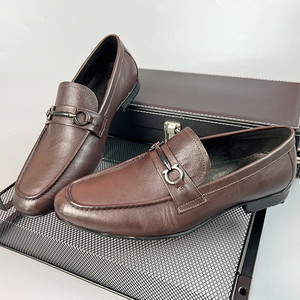 Genuine Leather Oxford Loafers for Men Slip-On Breathable Business Dress <b>Shoes</b> <b>Height</b> <b>Increasing</b> for Office - Product Image 2