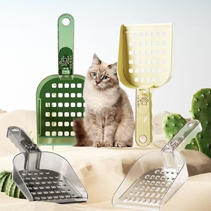 Pelle à litière multifonctionnelle grande taille avec tamis pour litière tofu et bentonite, outil de nettoyage pour animaux de compagnie, en PP rectangulaire - Product Image 1