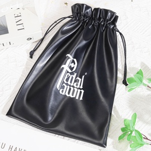 Bolsa de Cuero PU Negra con Cordón y Logotipo Personalizado para Cámara, Bolsa Impermeable de Cuero para Regalo, Estuche para Banco de Energía - Product Image 4