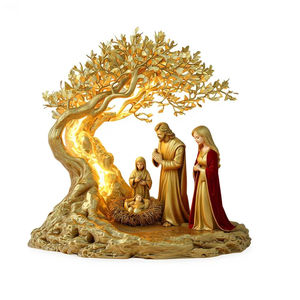 Figura de Acrílico del Árbol de la Vida de Jesús, Escena de la Natividad, Decoración Religiosa de la Sagrada Familia, Adorno Navideño de Resina para Decoración del Hogar - Product Image 2