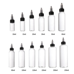 3Oz 4Oz 5Oz 8Oz 12Oz Rõ Ràng Pet Nhựa Twist Top Cap Bóp Applicator Tóc Dầu Chai Với Tùy Chỉnh - Product Image 1