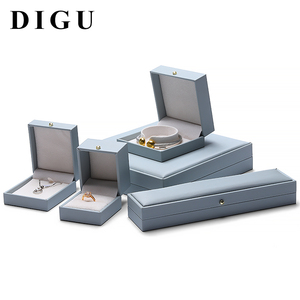 DIGU Da Sang Trọng Kim Loại <span class=keywords><strong>Clasp</strong></span> Trang Sức Set <span class=keywords><strong>Box</strong></span> Nhẫn Earring Lưu Trữ Hộp Vòng Cổ Ngọc Trai Đồ Trang Sức Hộp Quà Tặng - Product Image 6