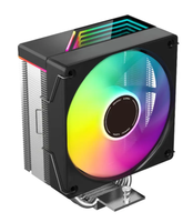 Enfriador de CPU Jungle Leopard KF400X con 4 Tubos de Calor de Cobre, Ventilador ARGB de 120 mm, PWM, 220 W TDP, Negro y Blanco