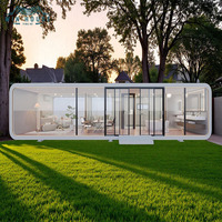 Cabane préfabriquée Apple de luxe, élégante et insonorisée, pour hôtel, gîte, hôtel de charme, site de glamping en plein air