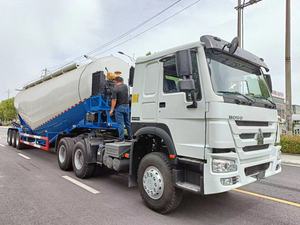 特注50cbmバルクコンクリートセメントセミトレーラーQ345スチールタンクFuwaブランド3 * 13TアクスルヘビーデューティフレームWeichaiディーゼル発電機 - Product Image 2