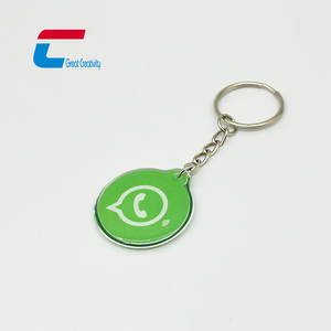 Porte-clés NFC en époxy personnalisé avec logo 13,56 MHz, porte-clés intelligent NFC pour les réseaux sociaux, Instagram, WhatsApp, TikTok, <span class=keywords><strong>YouTube</strong></span> - Product Image 5