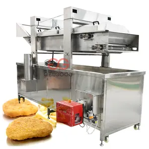 Freidora continua automática Shallot, máquina para freír hamburguesas de pollo