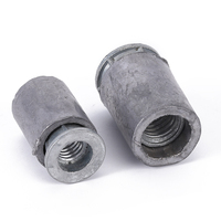 Tuercas de Brida con Rosca Interna HDG Galvanizadas de Zinc de Tamaños Completos, Arandelas Hexagonales de Alta Resistencia para Muros Cortina y Ferrocarriles