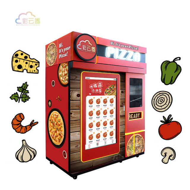 Hot Fully Automatic Pizza Vending Machine with Air Circulation Heating System SDK Function 72pcs Capacity
