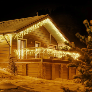 Usine populaire directe en gros télécommande extérieure 8 modes LED rideau de glaçon lumières noël luces <span class=keywords><strong>navida</strong></span> 31V - Product Image 4