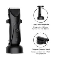 Tondeuse LILIPRO B1 rechargeable et étanche pour le corps et la zone intime, avec lumière LED et indicateur de puissance, machine de toilettage pour hommes