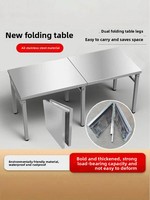 Plan de travail pliable en acier inoxydable durable pour la restauration