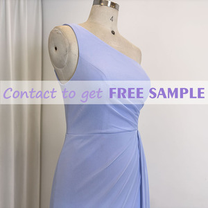 Teenyee Hoa Oải Hương Tím phù dâu ăn mặc thanh lịch trang trọng một Vai Chân Slit maxi vỏ bọc phụ nữ bên buổi tối draped - Product Image 3