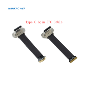 Right Angle <span class=keywords><strong>USB</strong></span> Loại C FPC Cáp Phẳng Siêu Mỏng Trở Lại Clip 6 Pin FPV Charge Cable Với <span class=keywords><strong>USB</strong></span> C Nối - Product Image 3