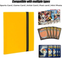 Porte-cartes à collectionner en PP multicolore avec logo personnalisé, sangle élastique et 4, 9 ou 12 poches, avec bande élastique