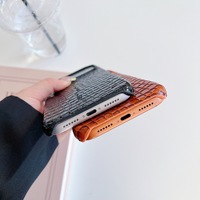 Pour iPhone 18 Pro Max Nouvelle coque de protection semi-enveloppante de luxe à motif crocodile en relief avec dissipation thermique pour iPhone 17 16