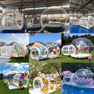 Maison à bulles gonflable transparente <span class=keywords><strong>pas</strong></span> chère avec décorations de ballons colorés, aire de jeux commerciale en PVC pour enfants, idéale pour le jeu et la location - Product Image 6