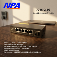 Switch de Red Ethernet RJ45 de 5 Puertos 2.5G con 1 Puerto SFP de 10G para Uplink, Apilable y con QoS, Plug and Play para Cámaras IP/Puntos de Acceso WiFi - En Stock